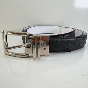 Nike Golf E.86 Genuine Leather Belt – Black/White - Size 32